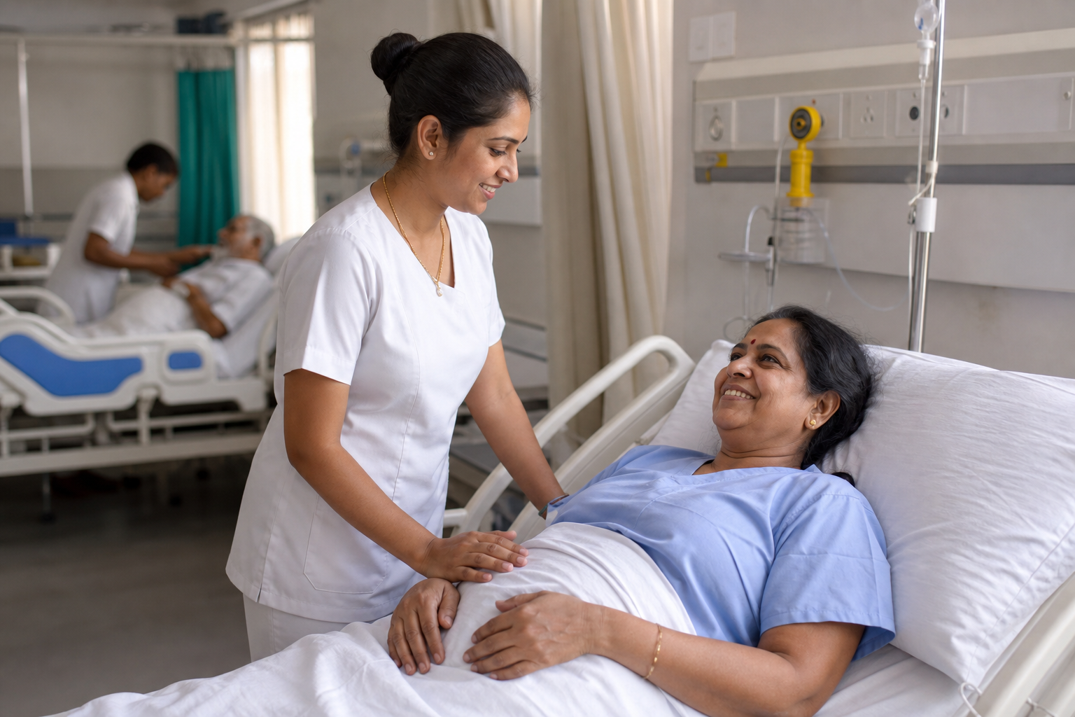 Patient care at SNG Hospital